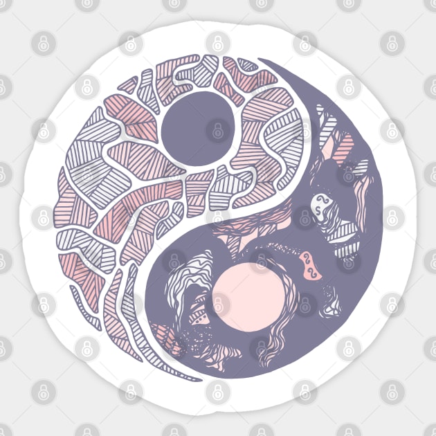 Npink Abstract Yin Yang Sticker by kenallouis